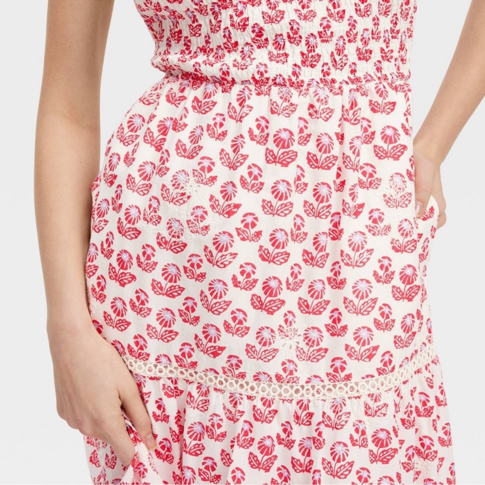 NWT Roller Rabbit X Target Floral Tie-Shouldered Tier Maxi Dress Medium - Picture 4 of 5